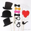 Festive Set of 44 Photo Booth Prop Mustache Eye Glasses Lips on a Stick Mask Funny Wedding Party Photography XB1