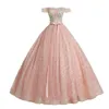 różowa średniowieczna suknia balowa
