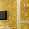 Modern damask tapeter väggpapper präglad texturerad 3d vägg täcker för sovrum vardagsrum heminredning1