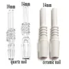 Q005 CE013 Rökning Accessory Quartz Ceramic Nail 10mm 14mm 18mm Manligt glas Vatten Pipe Ash Catcher Bong Pipes Tool Dab Rig Tips