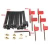 Freeshipping 7Pcs Shank Cnc Lathe Turning Tool Holder Set With Carbide Inserts For Turning Facing Tool