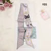 Tarot Doubledeck Twosided Printing Twill Silk Bind Bag Handle Silk Scarf Slender smal och liten siden Ribbon Scarf Woman Scarf7047382