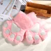 1Pair Women Girls Cute Cat Kitten Paw Claw Warm Gloves Soft Anime Cosplay Plush for Halloween Party Accessories Y1911133152082