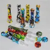 Kolor palenia Silicon Nectar Kolekcjonerów Zestawy z Quartz Titanium Wskazówki 14mm Silikonowy Nector Collector Kit Mini NC DAB narzędzie do szklanych bongs