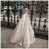 A abiti da sposa in pizzo e raso in raso a mezza manica a carreggiata a manica semplice abiti da sposa semplice da sposa sexy fatta formale su misura 2921340