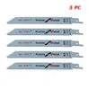 HOT SALES Wholesales Free shipping 5pcs 6'' Bi-metal T-Shank Reciprocating Saw Blades Fits Wood Metal Aluminum