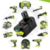 Высокая емкость Новый 18V 6000mAh Li-Ion Для Ryobi P108 Hot RB18L40 Аккумулятор мощный инструмент Аккумулятор Ryobi ONE + Горячее надувательство