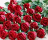 Gros-1pc Romantique Artificielle Simulation Faux Soie Rouge Rose Fleurs Pour La Saint Valentin Festival Home Party Décoration De Mariage