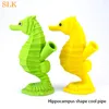 Hippocampe Silicone Hookah bong Hauteur Shisha Fumer des bongs Incassable Water Bubbler pipe à fumer en silicone tuyaux à main aux herbes sèches