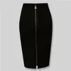 Women Summer Fashion Sexy Black Red Beige Bandage Skirt 2020 Knitted Elastic Sweet Pencil Skirt