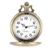 Retro Vine Pocket Watch Bronze Compass Design Аналоговые часы для мужчин для женщин ожерелье Clock2666717