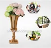 ゴールドの花の花瓶キャンドルホルダーラックスタンド結婚式の装飾ロードリードテーブルセンターピースピラーパーティーイベントキャンドルスティックSenyu0229