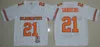 Mens 1986-1988 Retro NCAA Oklahoma State Cowboys 21 Barry Sanders College Football Jerseys Cheap Sanders College Football Shirts Orange