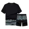 Męskie dresy męskie Zestaw Krótki Sportswear 2021 Lato Mężczyzna Drukowanie Oddychające 2 Sztuka Koszulki + Spodenki Garnitur Mężczyźni Zestawy Casual