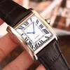 NEW W5200006 Steel Wase White Dial Black Roma Mark Automatic Mens Watch Brown Leather Strap Klockor Billiga TimeZoneWatch E66B2