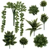 8 Stks Kunstmatige Succulent Fake Plant Faux Succulent Landschap Lotus Bloem Schik voor Thuis Tuin Tafel Decors Party Decoratief