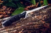 1Pcs High End Survival Straight Knife D2 Drop Point Mirror Polish Blade Full Tang Black G10 Handle Fixed Blades Knives With Kydex