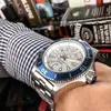 Luxury Mens Watches Automatisk rörelse 42mm rostfritt stålband gratis orologio di lusso A13356