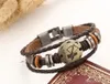 Charms-Armbänder für Männer und Frauen, geflochtenes Charm-Armband, Armreifen, goldenes Löwenkopf-Armband, verstellbare Manschette, Lederarmband