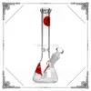 Zob Hitman Mini Glass Hookah: Rasta 10  Limited Edition Bottom Beaker Bong with Ice Catcher - Small Base Oil Rig for Dabbing and Smoking.