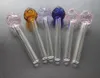 QBsomk Wholesale Strawberry Smoking Pipes Multicolor Pyrex Glass Oil Burner Pipes Straight Type Glass Pipes New Arrivals