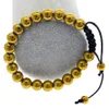 8 mm Perlen-Hämatit-Schnur-Armband, galvanisiert, mehrfarbig, Lederseil, Ring, modisch, kreativ