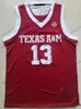 Thr Custom Texas Am Aggies College Basketball White Red Stitched Eventuellt namn nummer 1 Savion Flagg 2 TJ Starks 21 Christian Mekowulu Jersey S-4XL