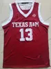 MIT8 NCAA Texas Am Aggies #44 Robert Williams 0 Jay Chandler 13 Brandon Mahan 32 Josh Nebo White Red College Basketball Jerseys S-4xl