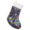 Juldekoration Reversibel Sequin Stocking Pendant Hang Tillbehör Godisväska Gåvor Bag Party Supplies DHL Ship WX9-1531