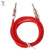 1.5M wool fabric Audio Cable 3.5 mm to 3.5mm Aux Cable Male to Male Kabel Gold Plug Car Aux Cord for iphone Samsung xiaomi