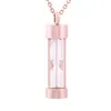 ZZL019 Mémoire éternelle Collier d'urne de sablier en acier inoxydable pour femmes Menés KeepSake Crémation Bijoux Pendre Hold Ashes6916198