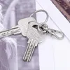 120 stcs Swivel Lanyard Snap Hook Metal Lobster Clasp met sleutelringen DIY Keyring sieraden Keychain Key Chain Accessoires Silver Color9259965