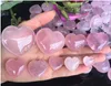 Natural Rose Quartz Heart Shaped Massage Stone Pink Crystal Carved Palm Love Healing Gemstone Lover Gift Stone Crystal Heart Gems2035026