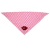 Ny Pet Valentine Scarf Lip Print Dog Bib Love Pet Grid Handduk Gåvor för Pet Plaid Print