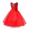 Moda Dress Girl Sukienka Cute Cekiny Kamizelka Bez Rękawów Princess Lace Dress Baby Kids Party Wedding Brydesmaid Vestido