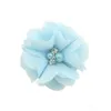 Europe Baby Girls Barrettes Chiffon Flower Beads Bobby Pin Hair Clip Kids Hairpins Candy Color Children Hair Accessory 12 Colors