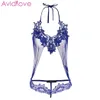 Avidlove femmes ensemble de Lingerie Sexy Sex Shop Transparent Bikini exotique body dentelle Lingerie ensemble Bodydoll