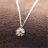 925 Sterling Zilveren HangersKettingen Daisy Ketting Sieraden Kraag Colar de Plata Nieuwe Bruiloft Verjaardagscadeau