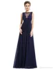 Navy Blue Evening Dresses Long Shoulder Elegant Temperament European And American Noble Shoulder Long Skirt Lace Bridesmaid Dresses DH4221