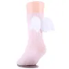 천사 날개 신생아 양말 핑크 양말 신발 4 색 니트 무릎 양말 100 %면 미끄럼 방지 밑창 어린이 양말