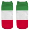 Femmes hommes cheville chaussettes mode 3D Canada angleterre américain USA drapeau chaussettes décontracté coton chaussette unisexe cheville chaussettes