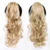 22 Inches Long Wavy Synthetic Ponytail Extensions Clip in Pony Tail Drawstring Natural Hair Extension Heat Resistant Hairpieces2870369