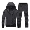 2019 Plus Size 9XL Jogging Suits Men Running Set Fleece Warm Sportswear Running Jacket Tracksuit Sport Suits Gym Workout Clothes2146426