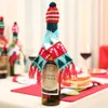 Taoup Santa Claus Feliz Navidad funda para botella de vino colgantes adornos sueltos bolsas navideñas para soporte de vino decoración navideña para el hogar Noel