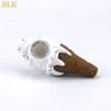 New Ice Cream Cute Silicone Pipes With Glass Bowl Exquisite Dabs Rigs Smoking Pipe Smoking Accessories Individual Package