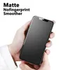 För iPhone 11 Pro Max XS Max XR No Fingeravtryck Full omslag Matte Temperat glas för iPhone 8 7 plus frostat skärmskydd