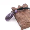 Bijoux fantaisie naturel violet cristal goutte d'eau pendentifs Vintage femmes hommes russie états-unis vacances cadeau bijoux