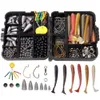 370 stks / doos vissen accessoires kit vissen hoge kwaliteit tackle boxes zwenken haken lokt zinkmachines kralen terminal tackle