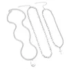 Многослойные цепи собачья метка скрещивание ожерелье хип -хоп ожерелья подвеска для студенческих модных ювелирных украшений