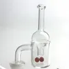 Ny 25mm XL Quartz Banger Carb Cap Beveled Banger Nail med 2 6 mm Röd Ruby Terp Pärlor Glas Carb Cap för vattenrör